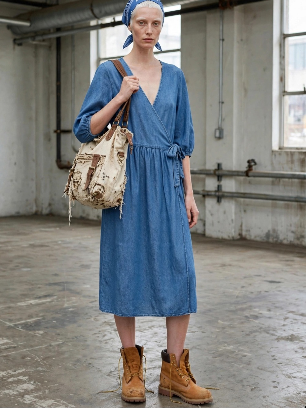 Pieces wrap dress